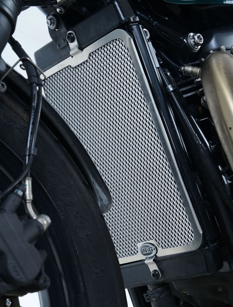 R&G Racing griglia protezione radiatore acqua in alluminio per TRIUMPH BONNEVILLE BOBBER 1200 2017-2023