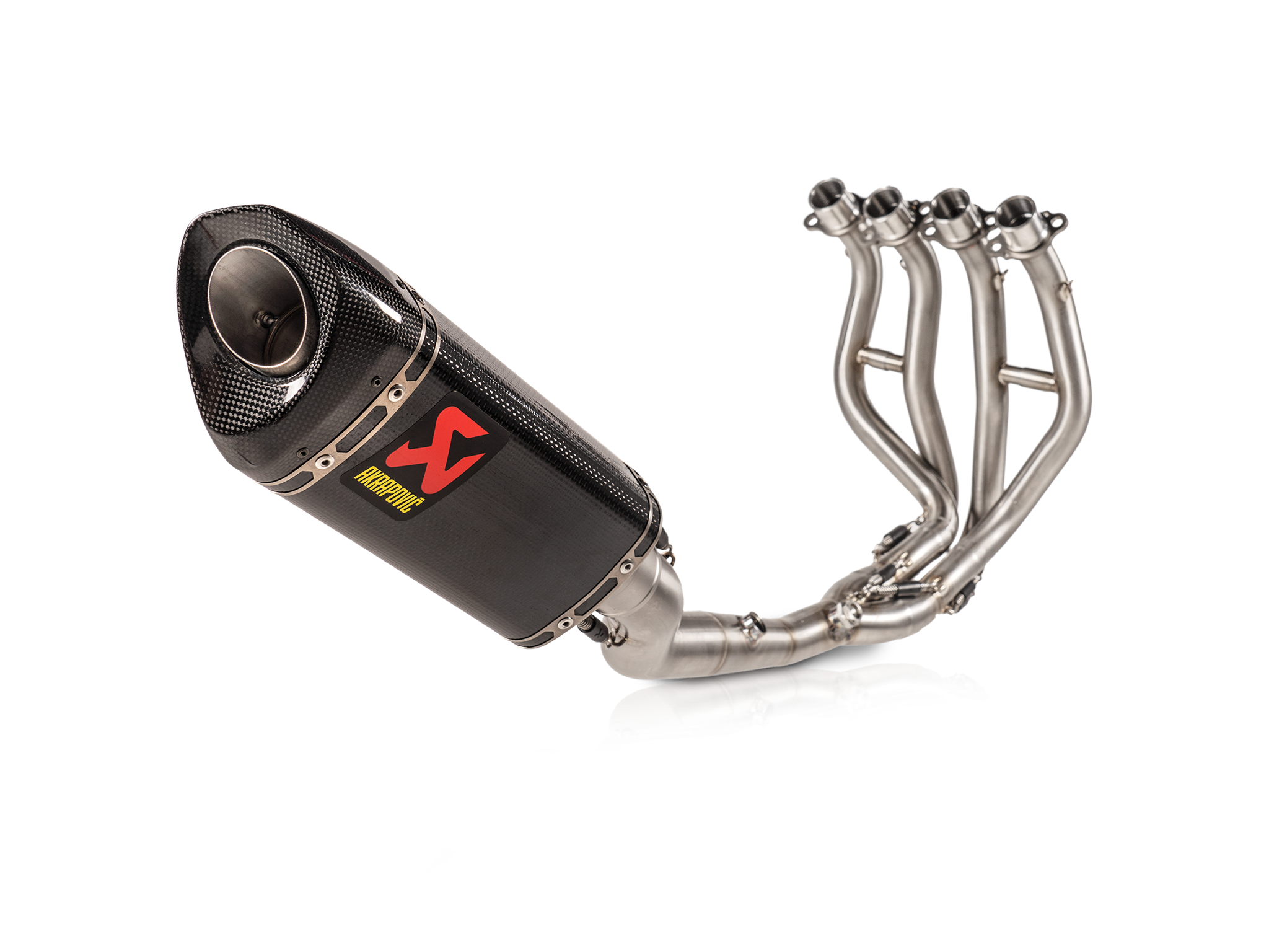 Scarico completo Akrapovic racing con silenziatore Carbonio con fondello in carbonio per KAWASAKI ZX 4 R 2024-2025