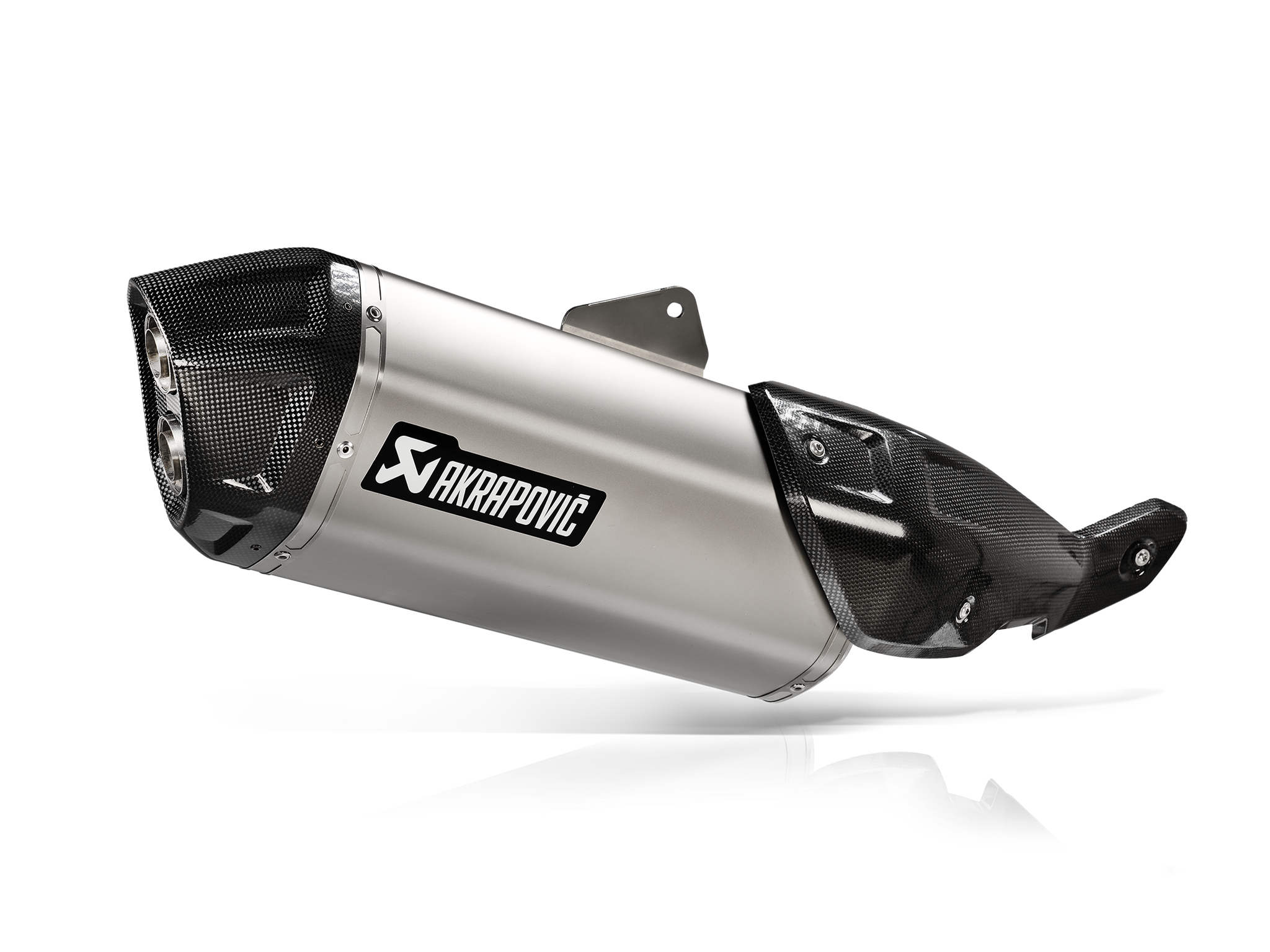 Silenziatore omologato Akrapovic Titanio con fondello in carbonio per SUZUKI V-STROM 800 DE 2023-2025