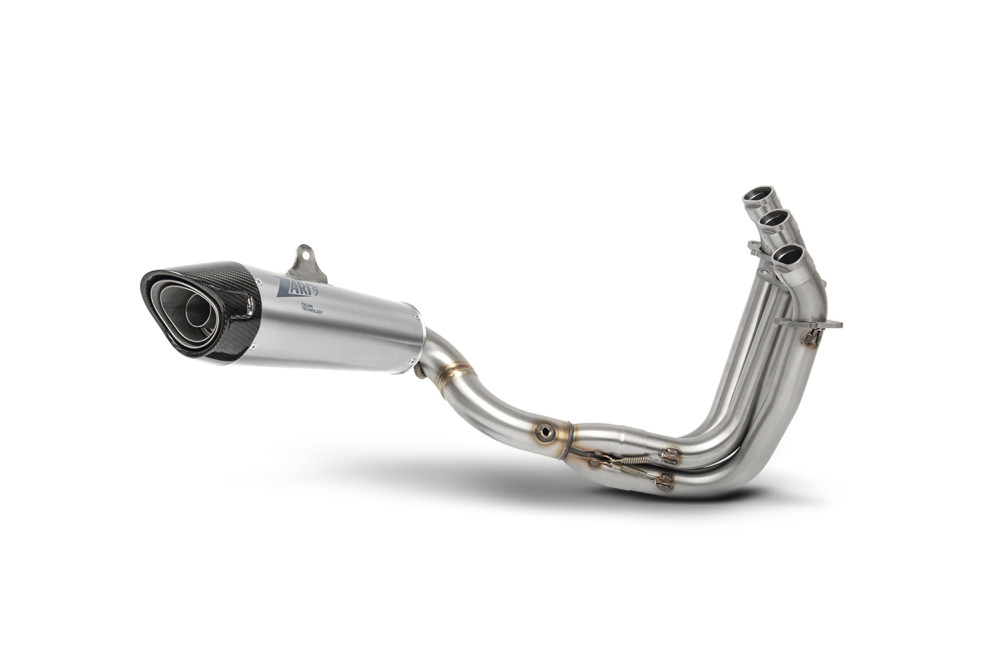 Scarico completo Zard 3-1 in acciaio racing per TRIUMPH TRIDENT 660 2021-2023