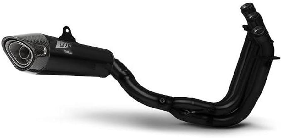 Scarico completo Zard 3-1 in acciaio nero racing per TRIUMPH TRIDENT 660 2021-2023