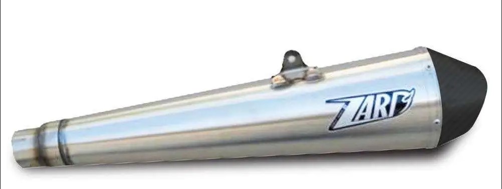 Slip-on Conico Zard Racing Satinato Acciaio Inox con fondello in carbonio per MOTO GUZZI GRISO 2005-2016