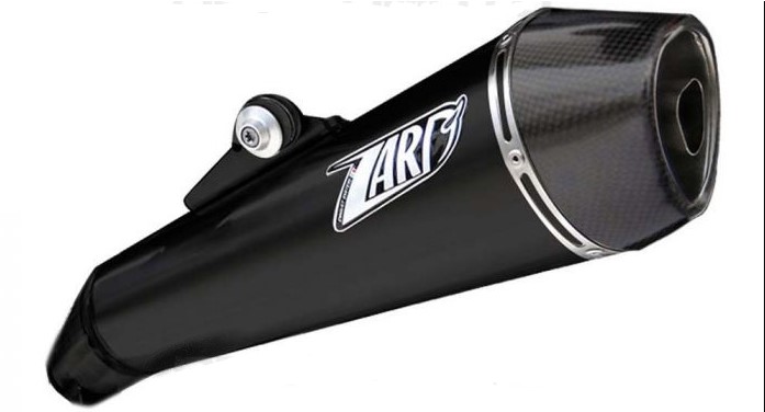 Slip-on Zard Conico Racing Nero Fondello in Carbonio per MOTO GUZZI NORGE 2006-2010