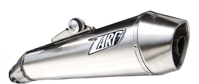 Slip-on Zard Conico Racing Satinato Fondello in Acciaio inox per MOTO GUZZI NORGE 2011-2016