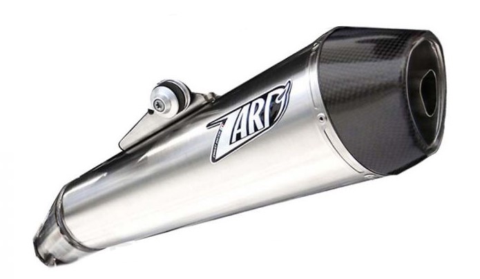 Slip-on Zard Conico Racing Satinato Fondello in Carbonio per MOTO GUZZI NORGE 2011-2016