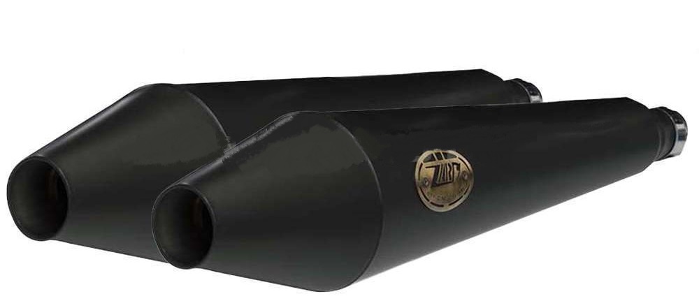 Slip-on Zard Conico Omologato Nero Acciaio Inox per MOTO GUZZI V7 CLASSIC 2008-2012