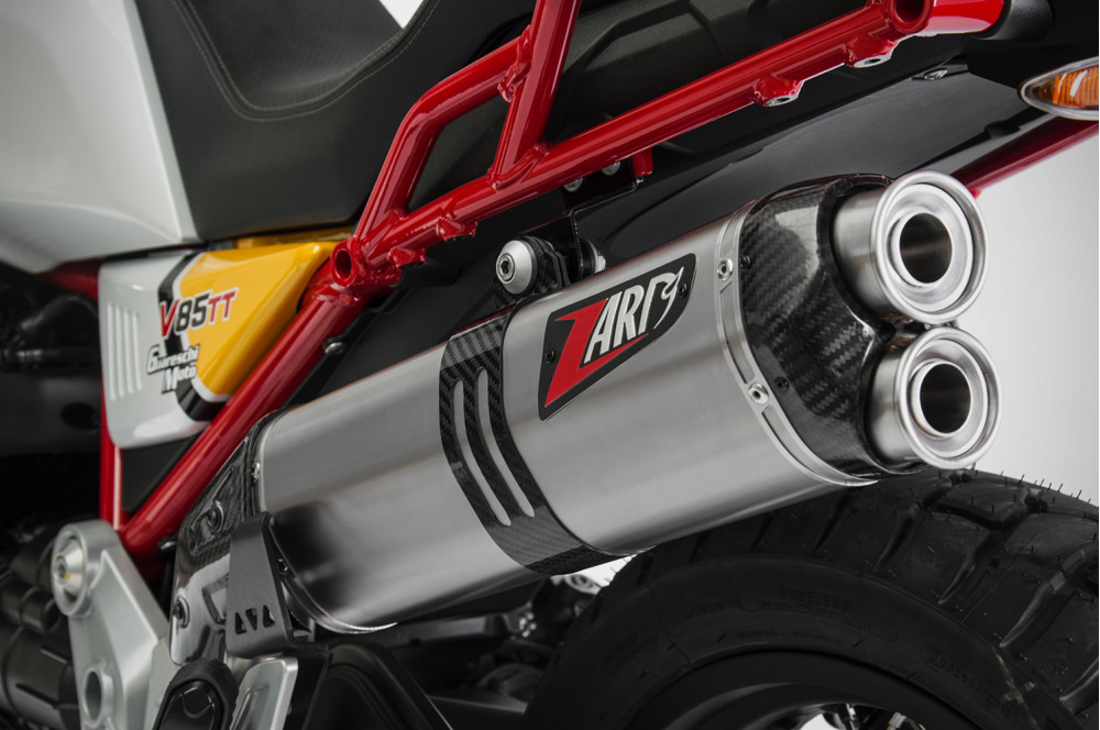 Slip-On Zard Acciaio Inox Omologato Satinato per MOTO GUZZI V85 TT 2019-2023