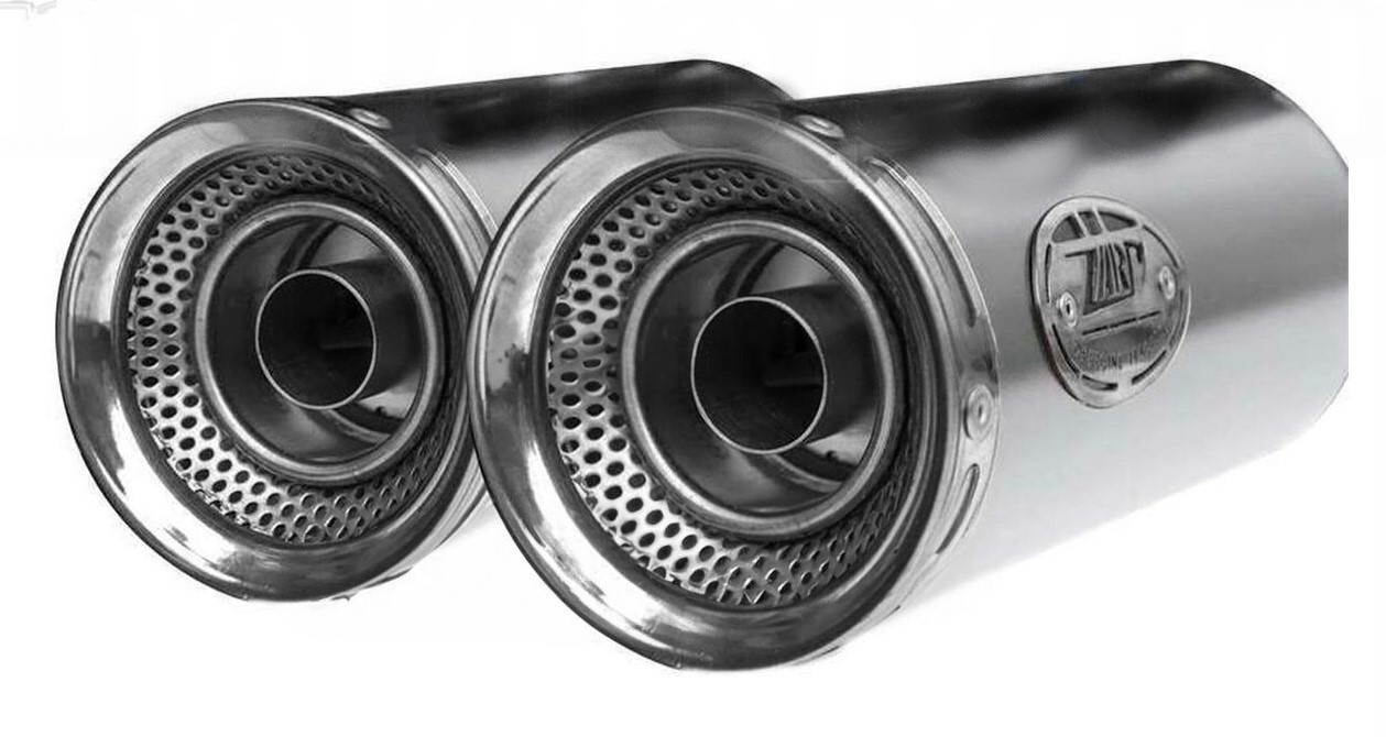 Slip-on Zard "SLIM" Racing Acciaio Inox Satinato con Fondello Acciaio per MOTO GUZZI V9 BOBBER/ROAMER 2016-2019