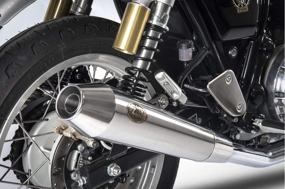 Slip-on Zard Acciaio Inox Lucidatura a specchio Omologato per ROYAL ENFIELD INTERCEPTOR 650 2019-2023