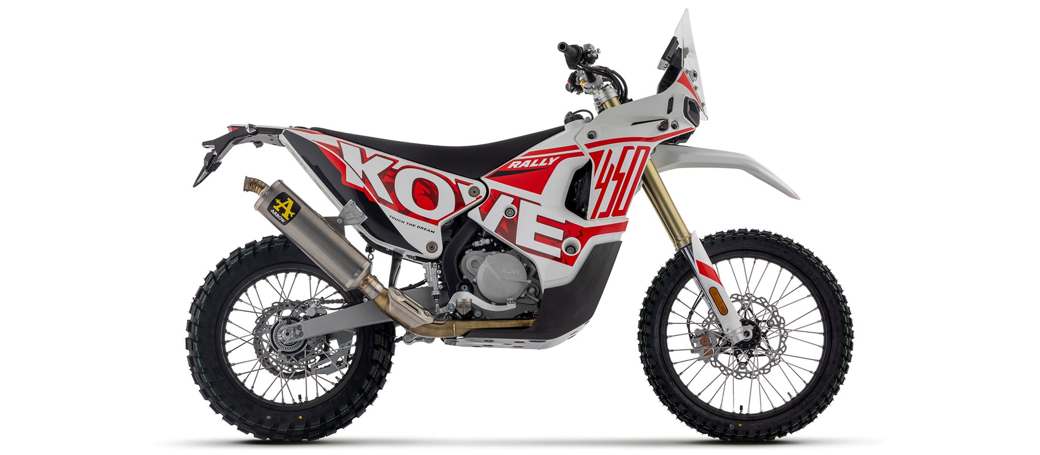 Terminale omologato Arrow Indy-Race Titanio fondello titanio per KOVE RALLY 450 2023-2024