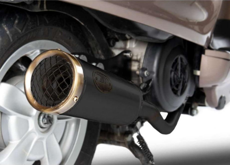 Kit Completo Zard Acciaio Inox Nero Racing con fondello bronzato per PIAGGIO VESPA PRIMAVERA 125 2020-2023