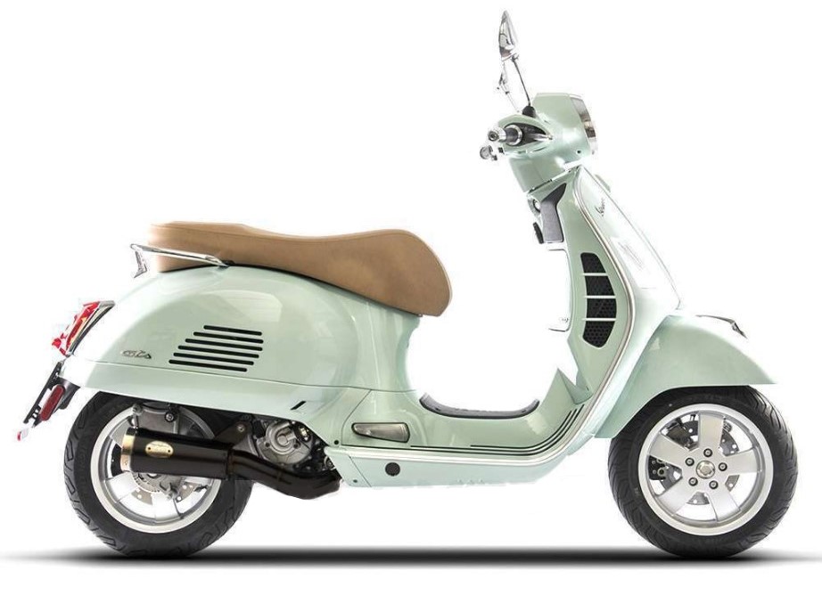 Silenziatore Zard Acciaio Inox Nero Racing con fondello bronzato per PIAGGIO VESPA GTS 300 2020-2023