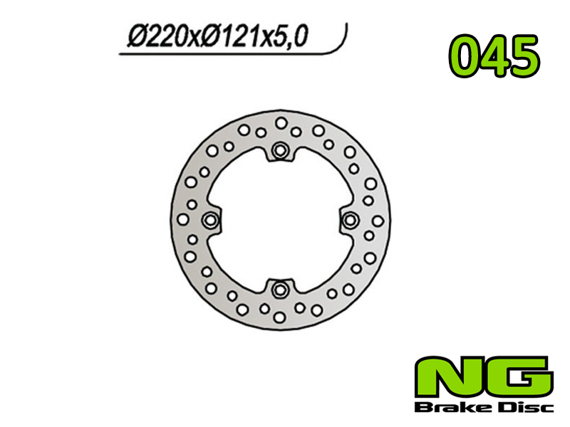 Disco freno posteriore fisso NG Brakes per HONDA CR 125 R 1989