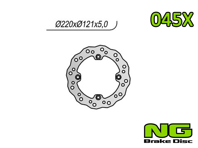 Disco freno posteriore fisso wave NG Brakes per HONDA CR 125 R 1989