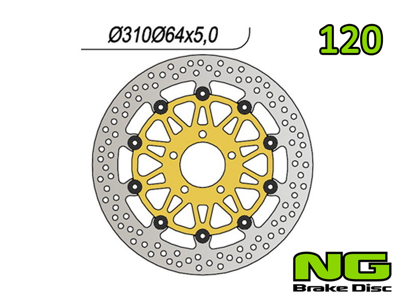 Disco freno anteriore flottante NG Brakes per SUZUKI RF 900 R 1994-1996