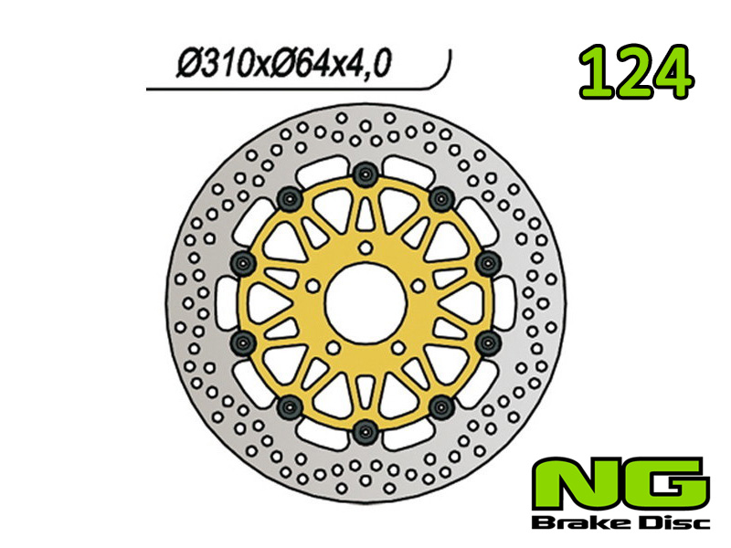 Disco freno anteriore flottante NG Brakes per SUZUKI GSX-R 1100 1989-1998