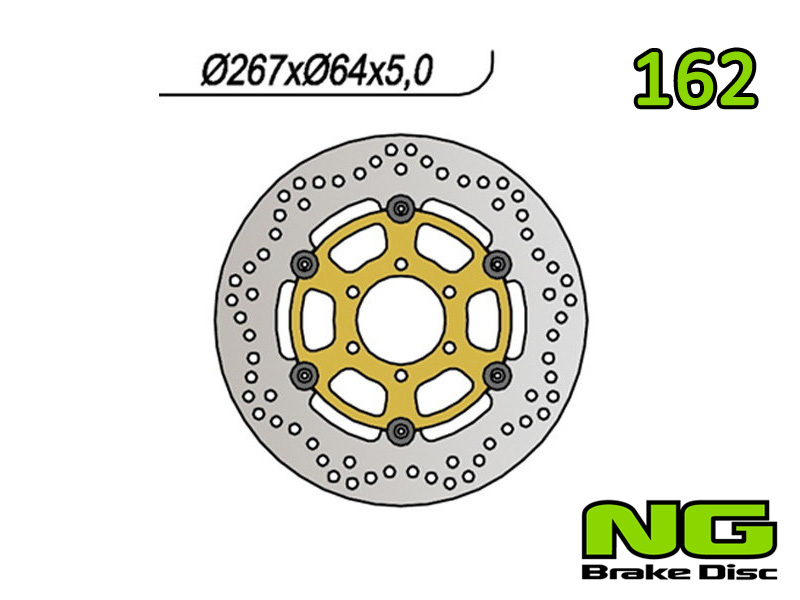 Disco freno anteriore flottante NG Brakes per YAMAHA XV 250 VIRAGO 1989-1994