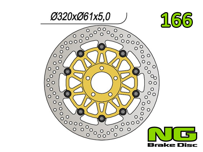 Disco freno anteriore flottante NG Brakes per SUZUKI VZ 1600 MARAUDER 2004-2006