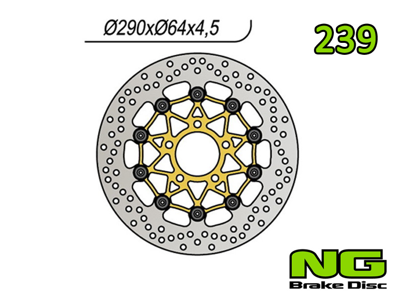 Disco freno anteriore flottante NG Brakes per SUZUKI RF 600 R 1993-1999
