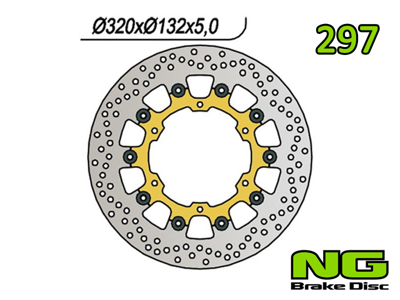 Disco freno anteriore flottante NG Brakes per YAMAHA XVS 950 MIDNIGHT STAR 2009-2015