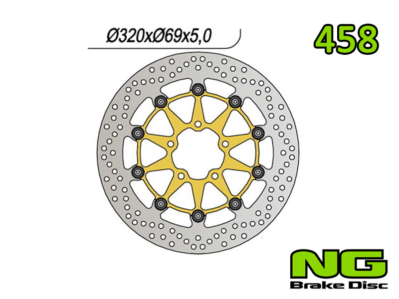 Disco freno anteriore flottante NG Brakes per SUZUKI TL 1000 R 1998-2003