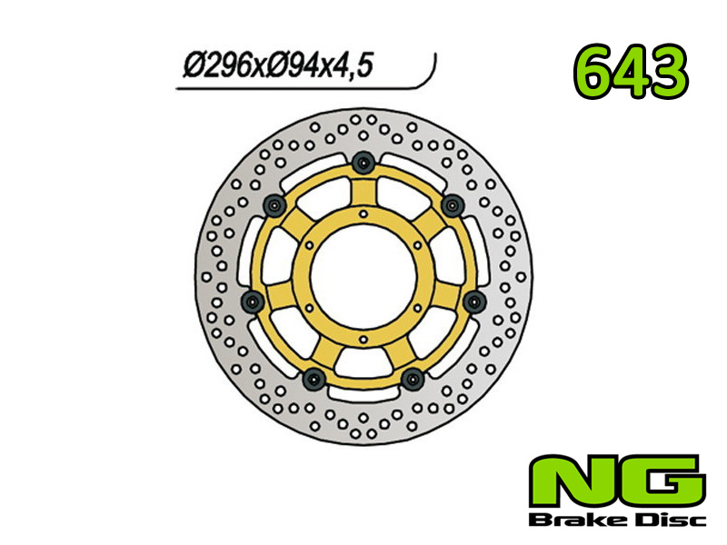 Disco freno anteriore flottante NG Brakes per HONDA CBR 600 F 2001-2006