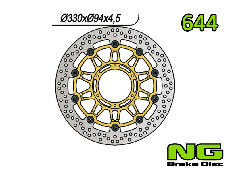 Disco freno anteriore flottante NG Brakes per HONDA CBR 929 RR 2000-2001