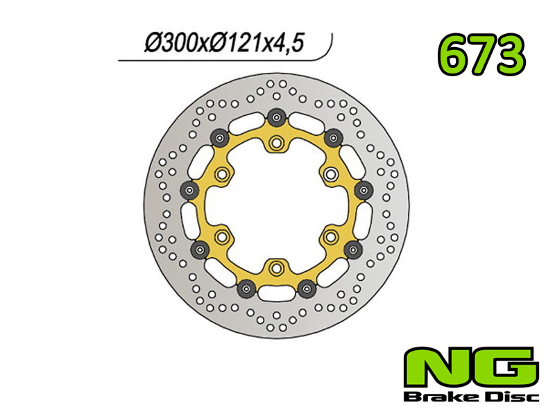 Disco freno anteriore flottante NG Brakes per SUZUKI XF 650 FREEWIND 1997-2003