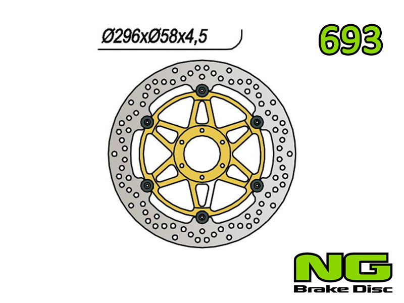 Disco freno anteriore flottante NG Brakes per HONDA CB 600 HORNET /S 2000-2006