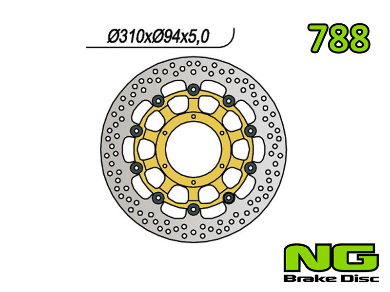 Disco freno anteriore flottante NG Brakes per HONDA CB 1000 R 2008-2016