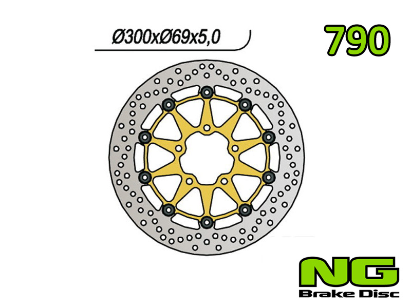 Disco freno anteriore flottante NG Brakes per SUZUKI VZ 800 INTRUDER 2009-2015
