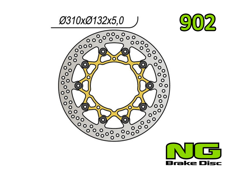 Disco freno anteriore flottante NG Brakes per YAMAHA YZF 1000 R1 2007-2014