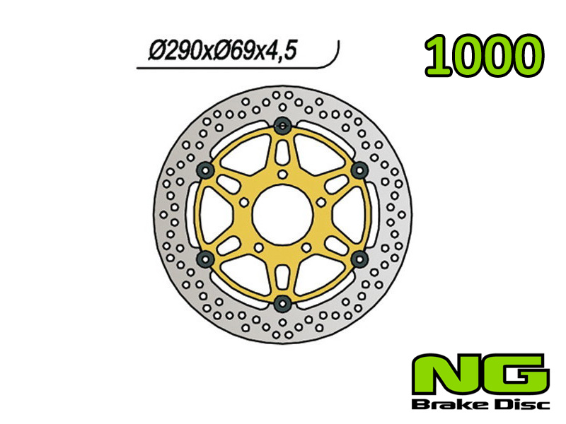 Disco freno anteriore flottante NG Brakes per SUZUKI SV 650 /S 2003-2012