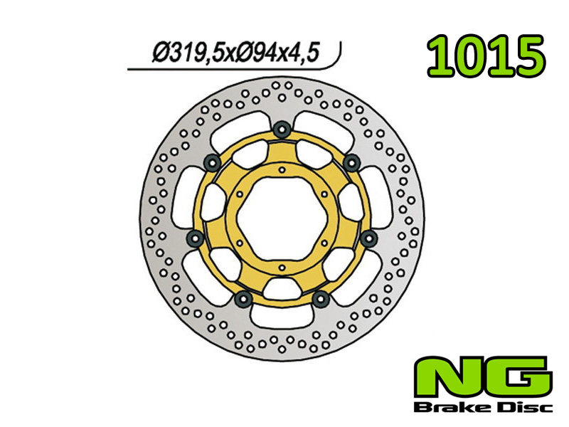 Disco freno anteriore flottante NG Brakes per HONDA CBR 1000 RR 2006-2007
