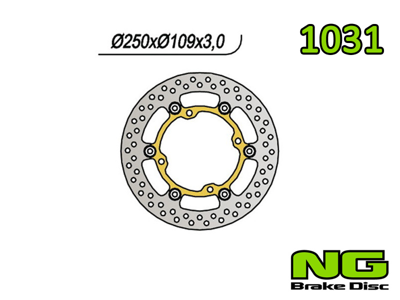 Disco freno anteriore flottante NG Brakes per KAWASAKI KLX 450 R 2007-2017