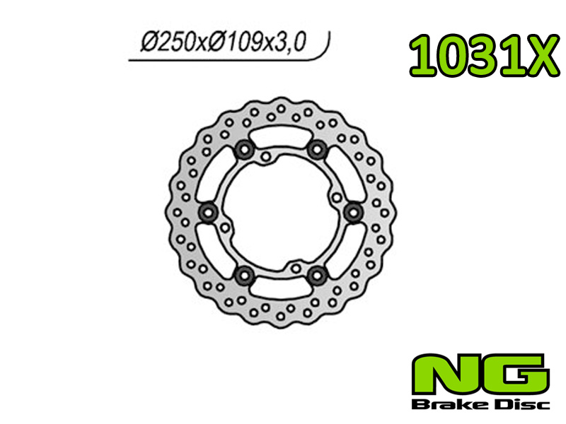 Disco freno anteriore flottante wave NG Brakes per KAWASAKI KLX 450 R 2007-2017
