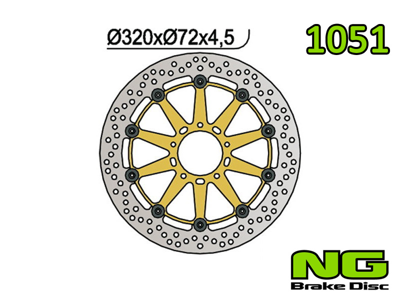 Disco freno anteriore flottante NG Brakes per DUCATI 749 /R /S 2003-2007