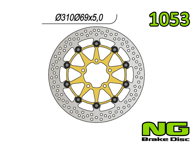 Disco freno anteriore flottante NG Brakes per SUZUKI SV 1000 /S 2003-2006