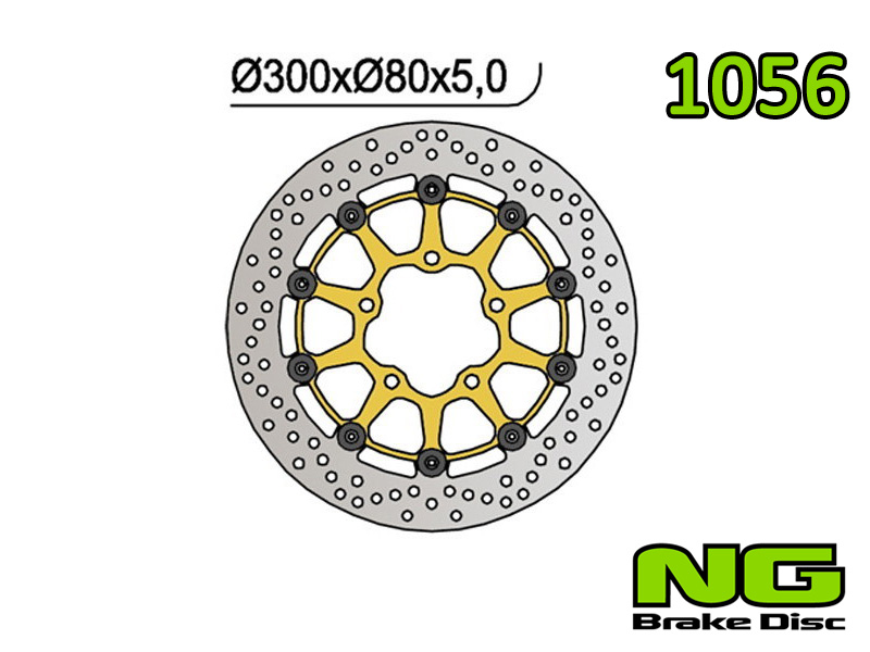 Disco freno anteriore flottante NG Brakes per KAWASAKI KLX 650 C 1993-1995