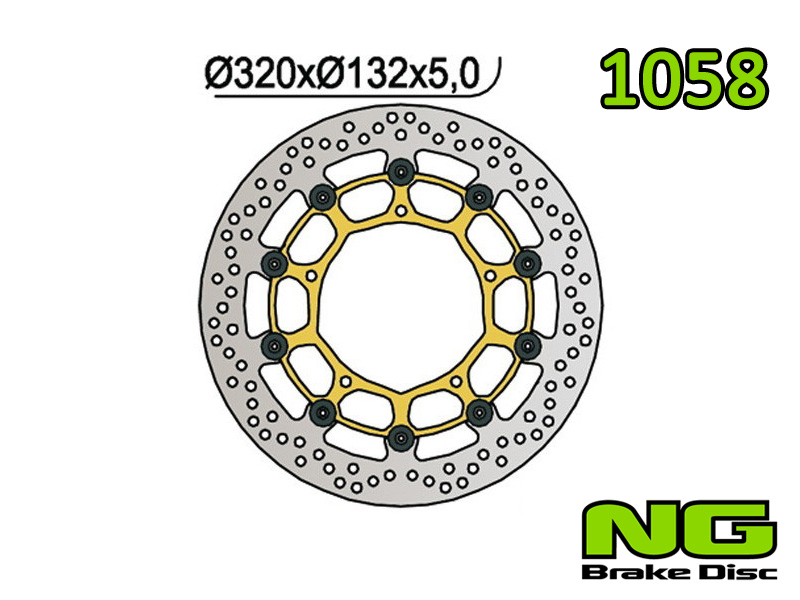 Disco freno anteriore flottante NG Brakes per YAMAHA YZF 1000 R1 2004-2006