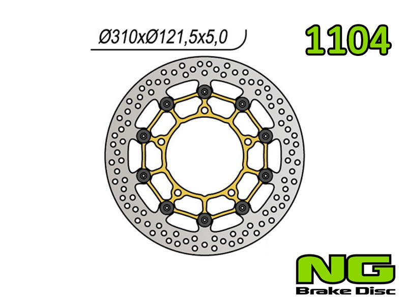 Disco freno anteriore flottante NG Brakes per SUZUKI V-STROM 650 /XT 2007-2024