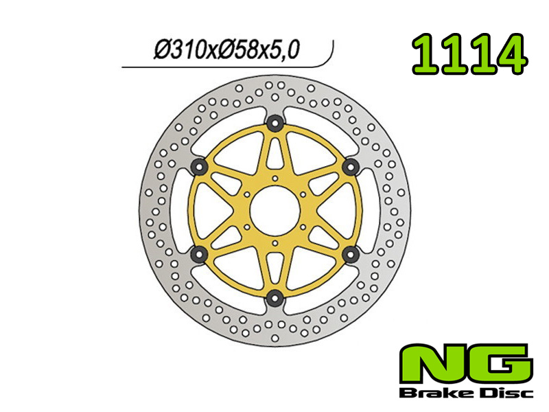 Disco freno anteriore flottante NG Brakes per HONDA CBR 1100 XX 1996-1998