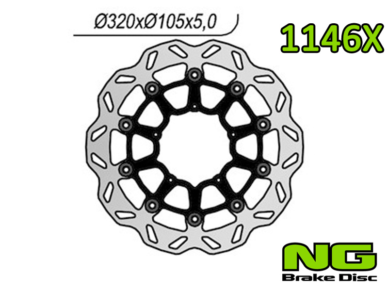 Disco freno anteriore flottante wave NG Brakes per APRILIA SXV 450 2006-2013