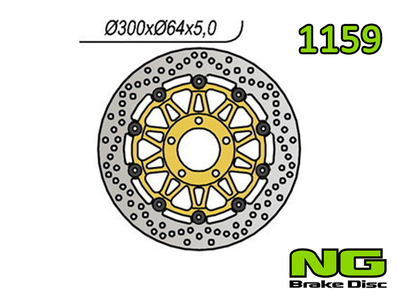 Disco freno anteriore flottante NG Brakes per SUZUKI VZ 800 MARAUDER 1997-2004