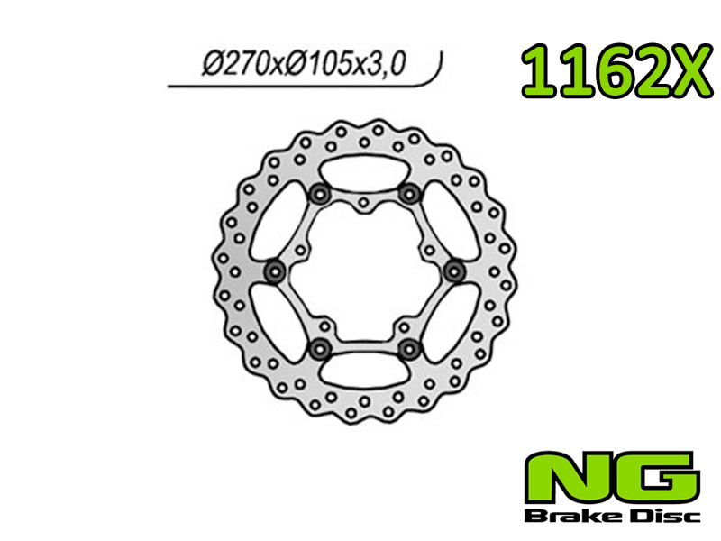 Disco freno anteriore flottante wave NG Brakes per APRILIA RXV 450 2006-2013