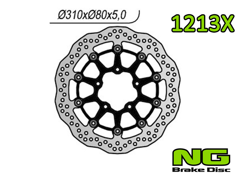Disco freno anteriore flottante wave NG Brakes per KAWASAKI GTR 1400 2007-2016