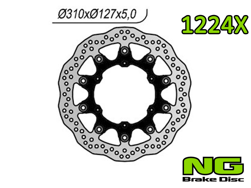 Disco freno anteriore flottante wave NG Brakes per HUSABERG 450 FS C/E 2005-2008