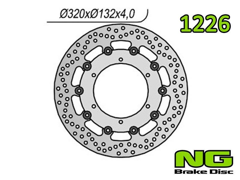 Disco freno anteriore flottante NG Brakes per YAMAHA XT 660 X 2004-2016