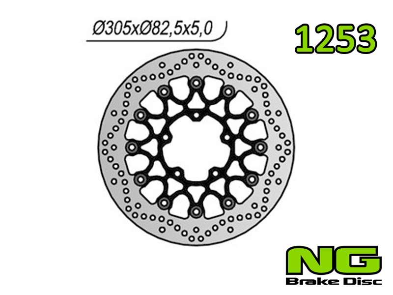 Disco freno anteriore flottante NG Brakes per TRIUMPH TIGER 1200 2012-2017