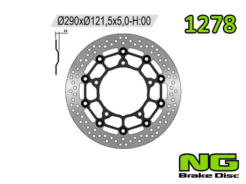 Disco freno anteriore flottante NG Brakes per SUZUKI SV 650 /S 2008-2022 ABS